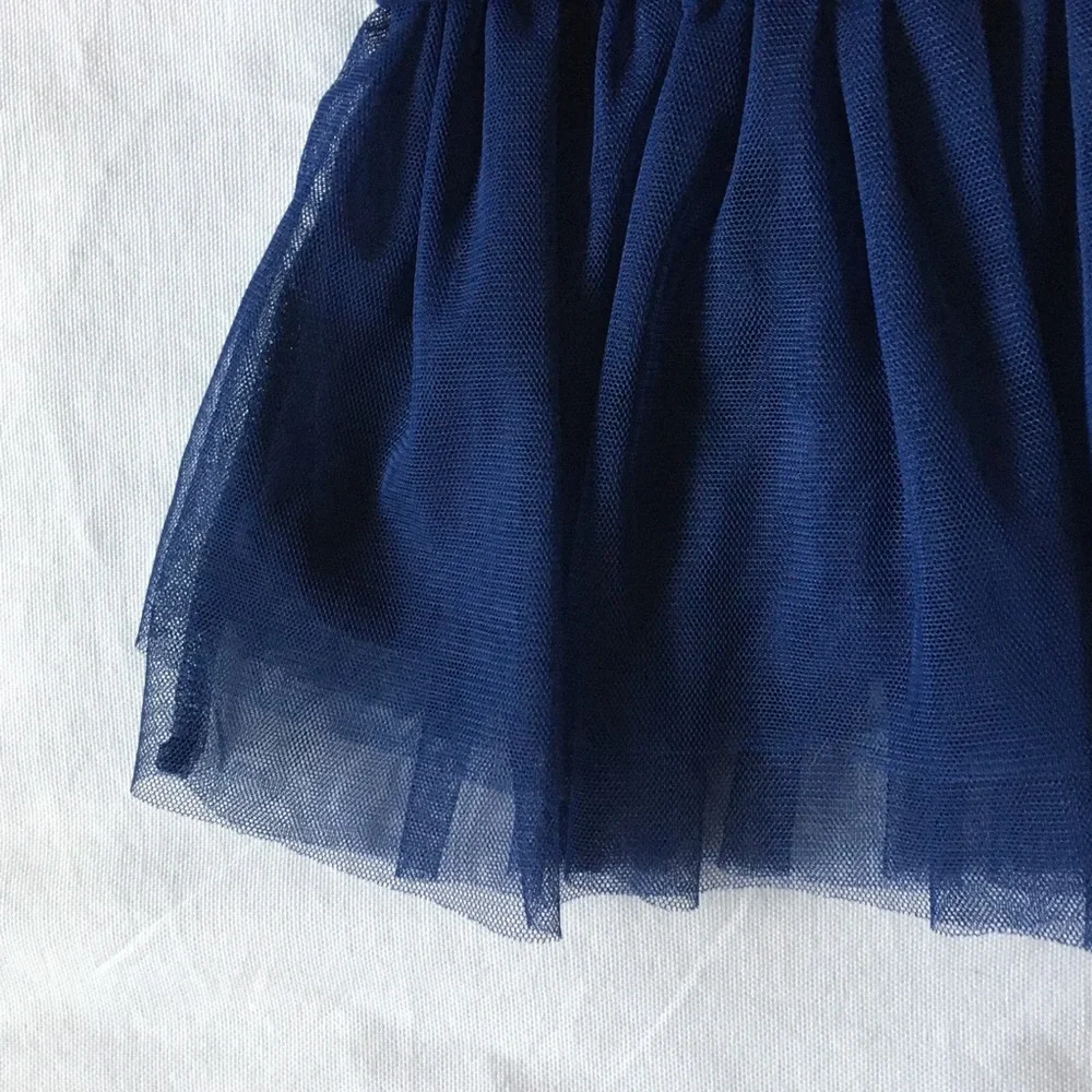 Oshkosh Dress Size 18 Months Tutu Skirt Navy Blue Sparkles on top worn once EUC